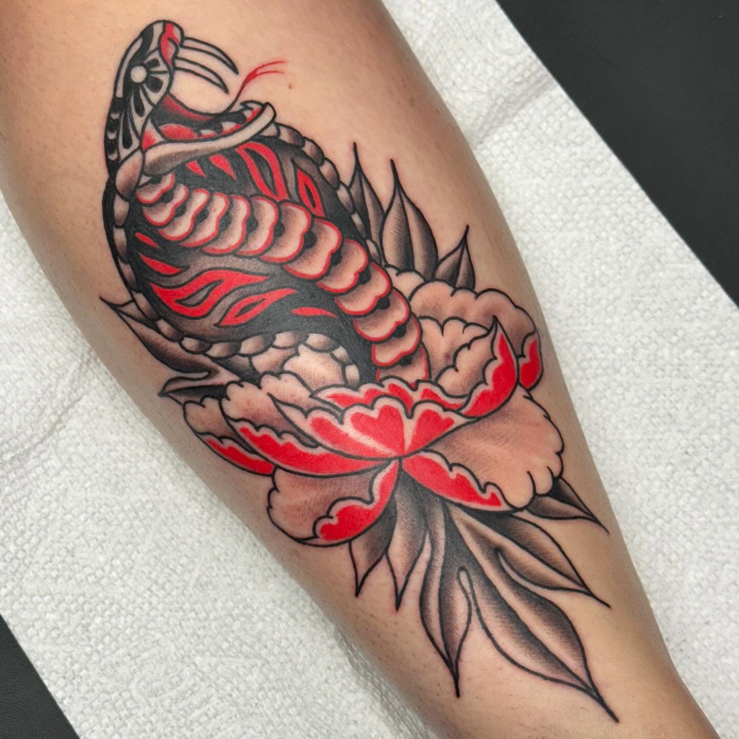 Tattoo by @gottstatts — american_traditional, black_and_grey