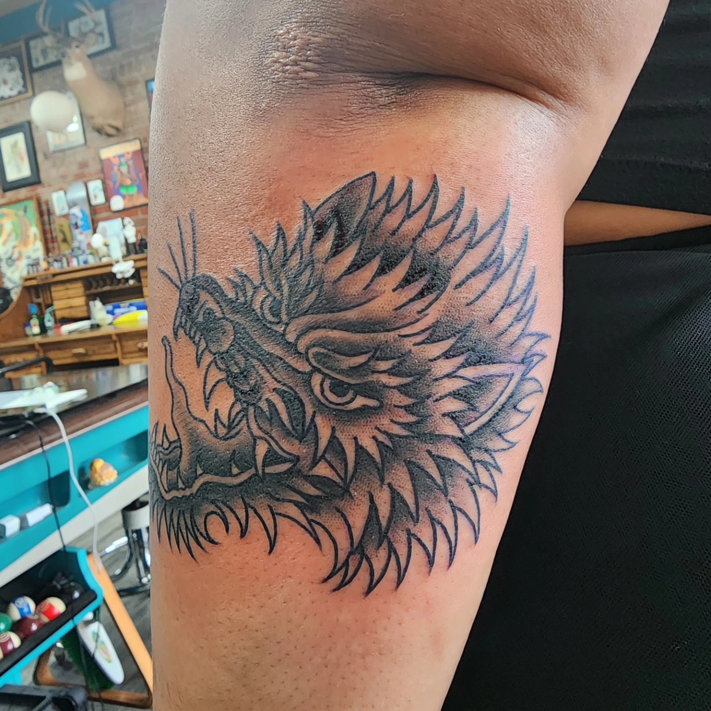 Tattoo by @milesdeoring — black_and_grey