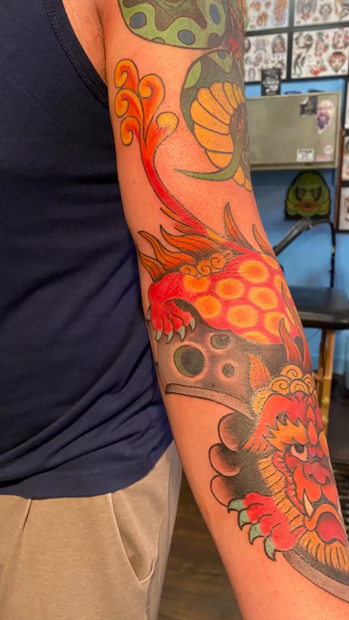 Dragon japanese irezumi tattoo by jim collins, Dayton, Ohio
