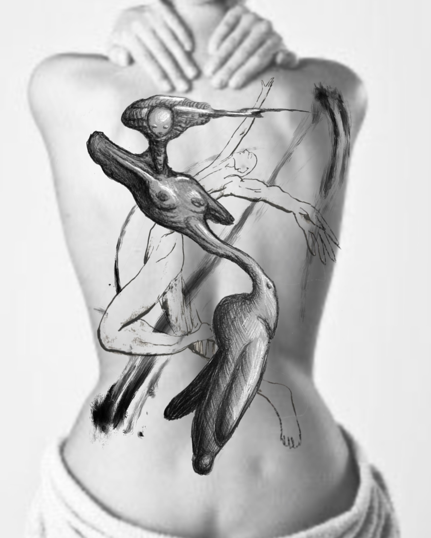 Tattoo by @beingtattoos — surrealism