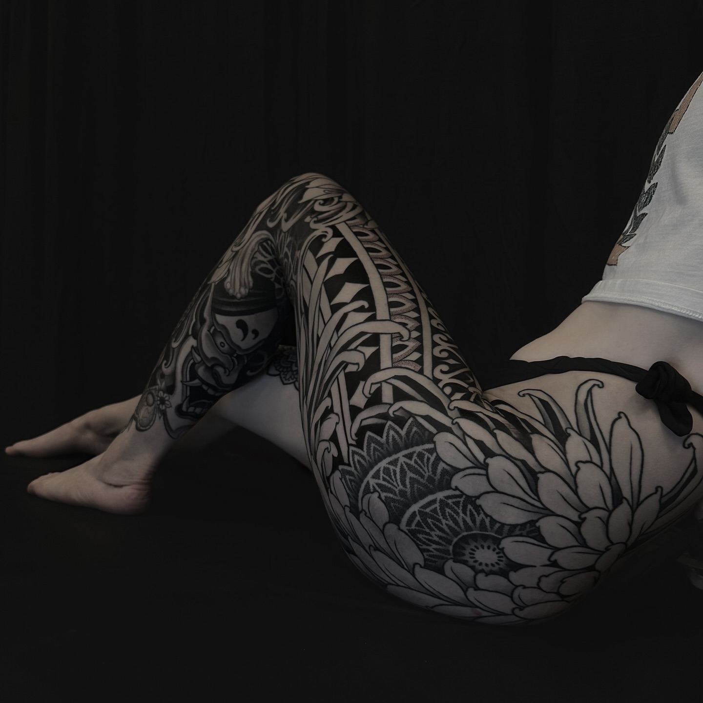 Tattoo by @ry_spence — black_and_grey, tribal