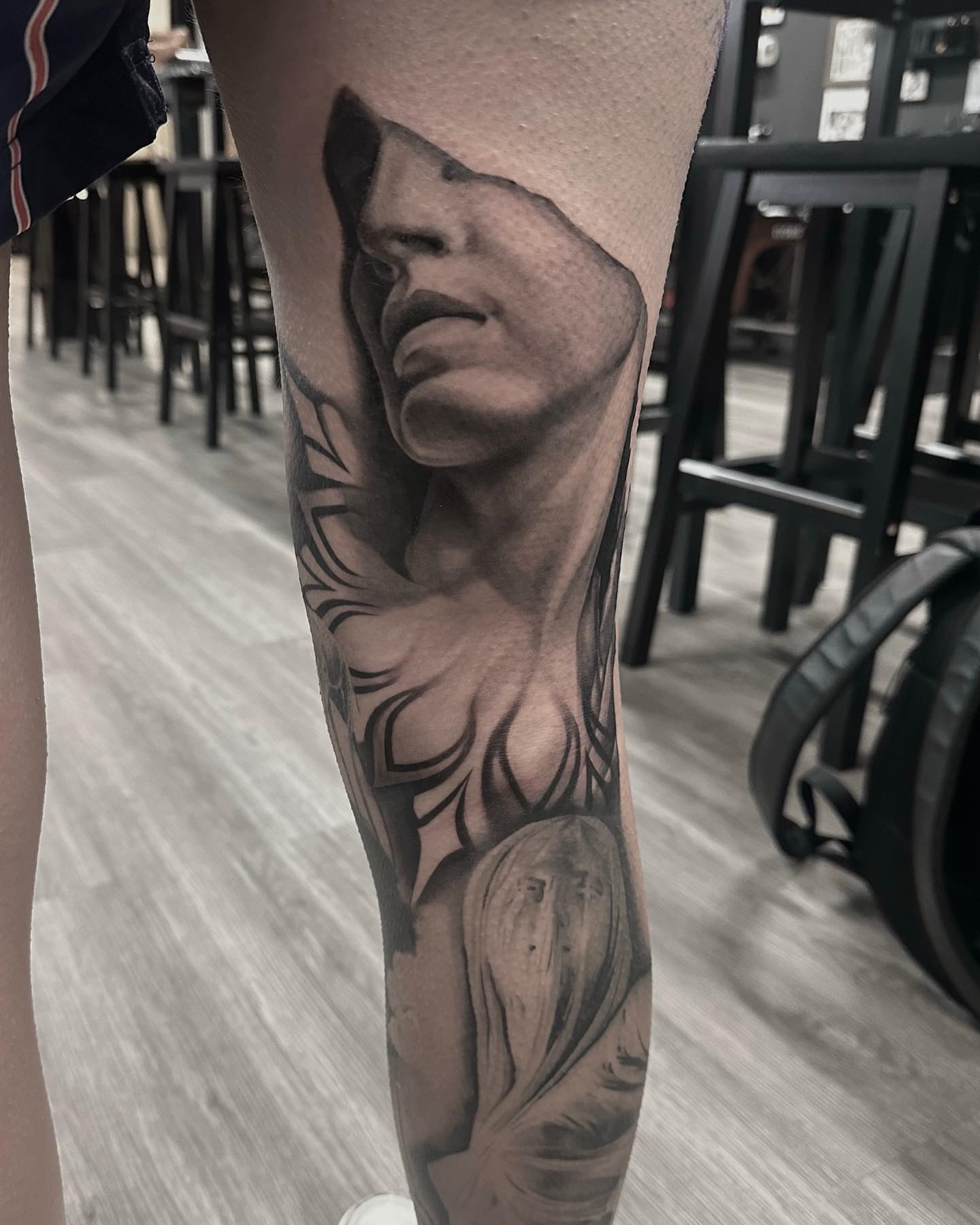 Man's face realism tattoo on the forearm by ❖ Raven Lennox ❖