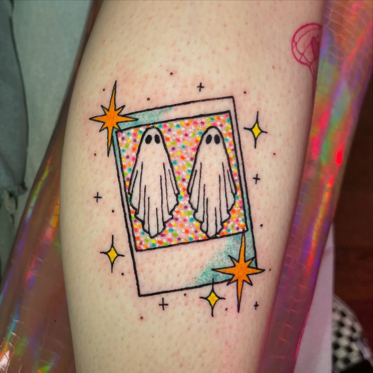 Ghosts in a frame dotwork tattoo on the thigh by π
π―π’π«π«π πππΆπ©π¬π―