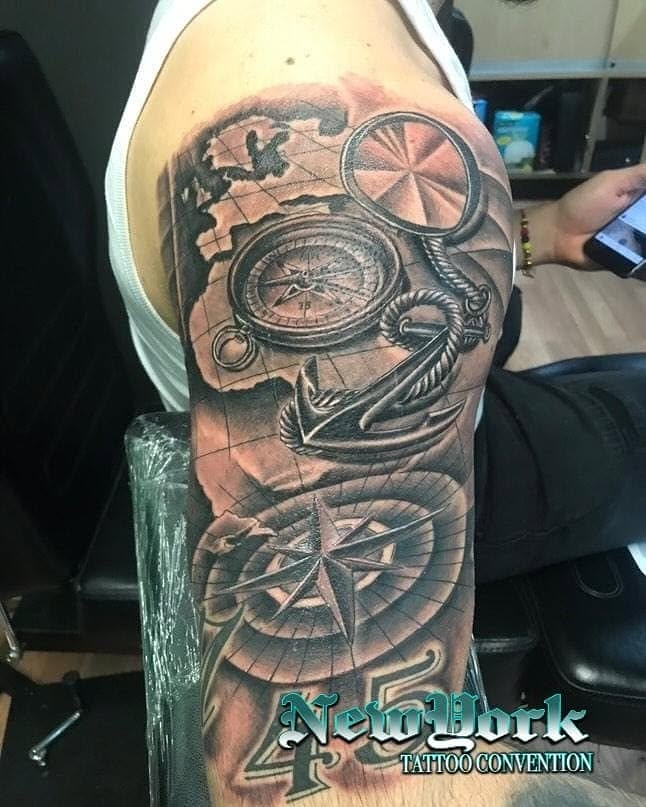Tattoo by @jerseyinktattoos — black_and_grey, realism