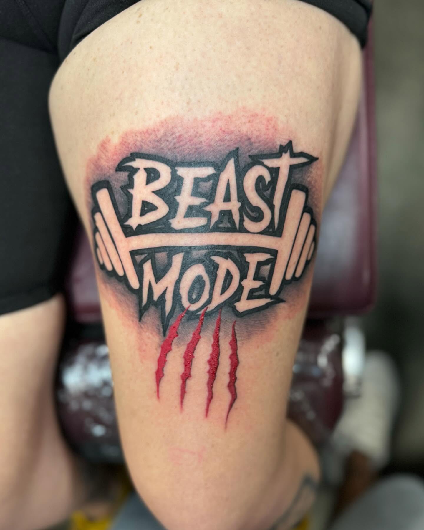 Tattoo by @cesarbee — lettering_script
