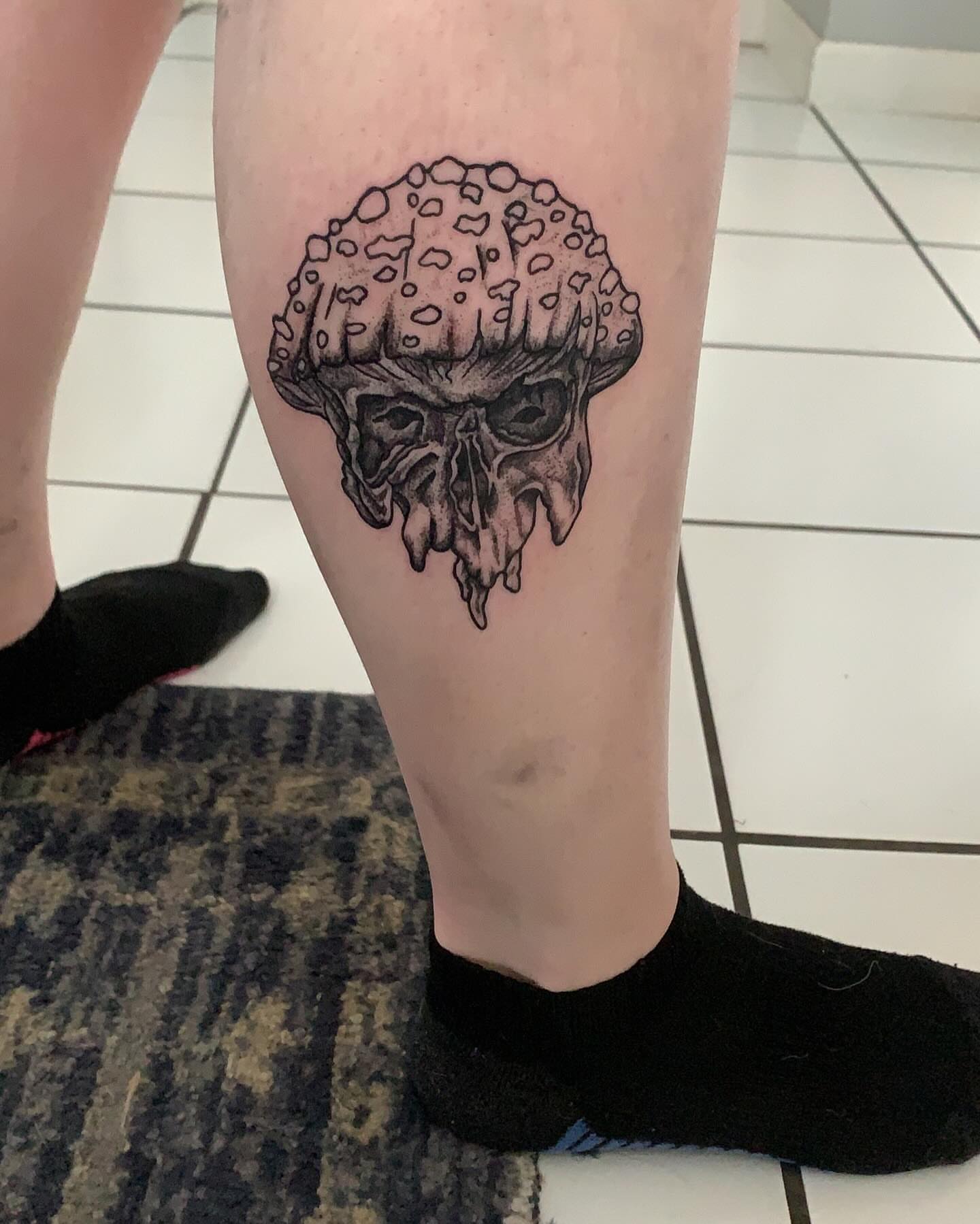 Tattoo by @speedy_tattz — black_and_grey