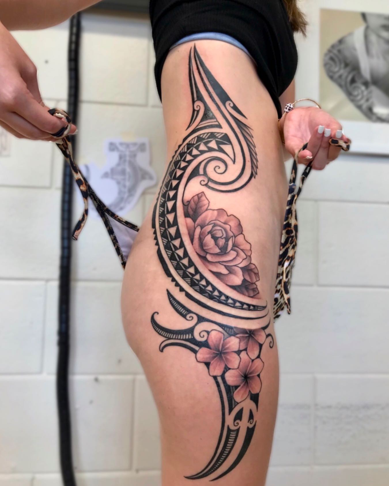 Tattoo by @hiwawolfe — tribal, black_and_grey