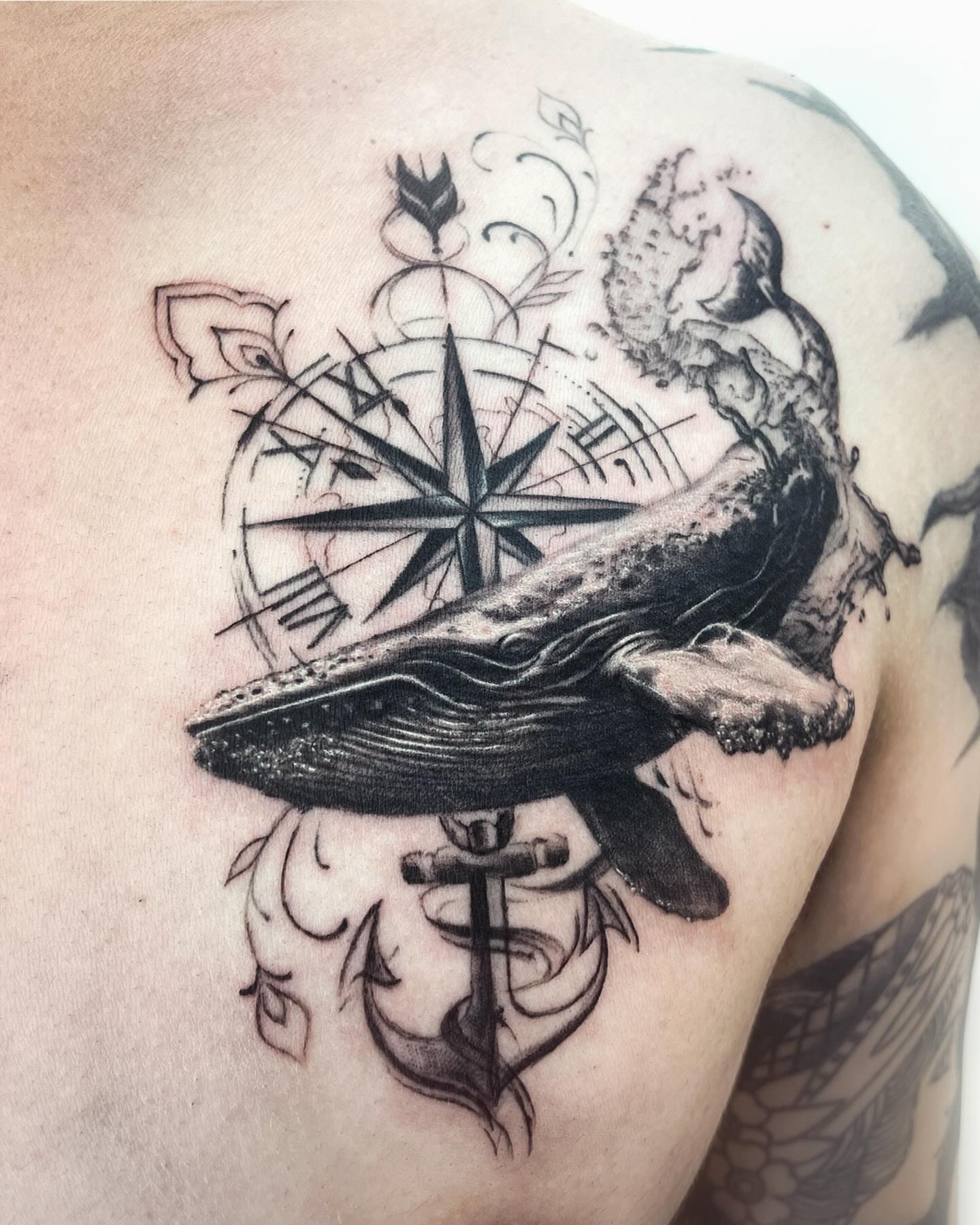 Tattoo by @dasom_real — black_and_grey, realism