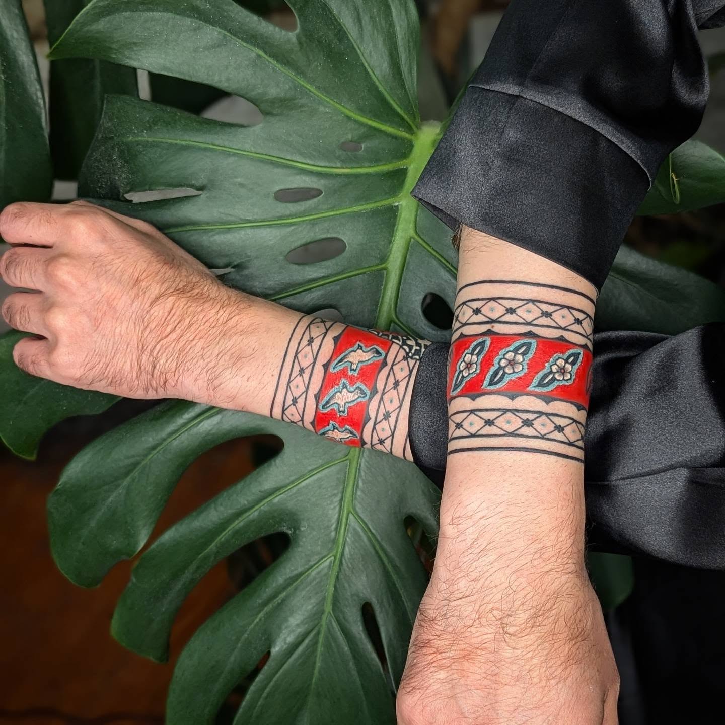 Tribal pattern tribal tattoo on the forearm by Eli Studer