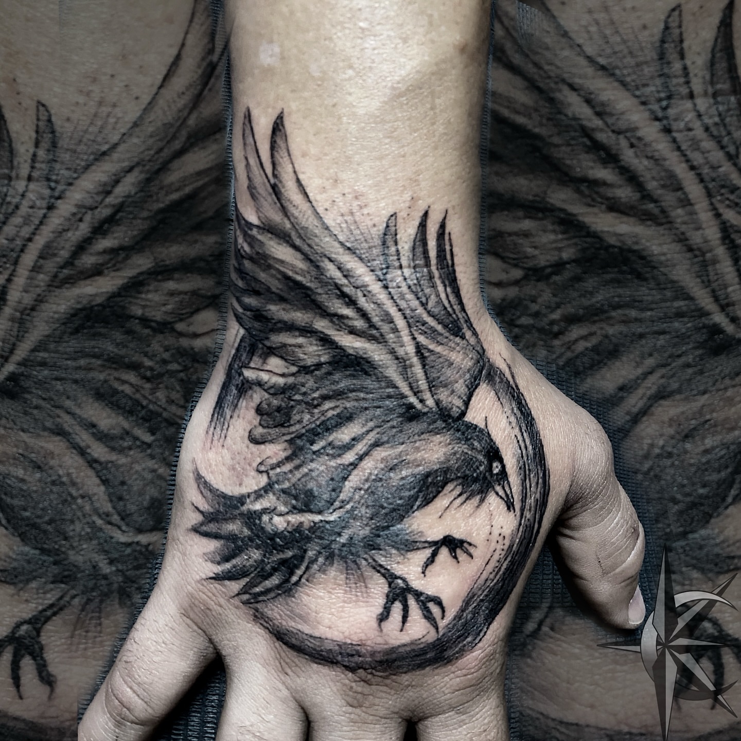 Tattoo by @samrockwell_ink — black_and_grey, realism