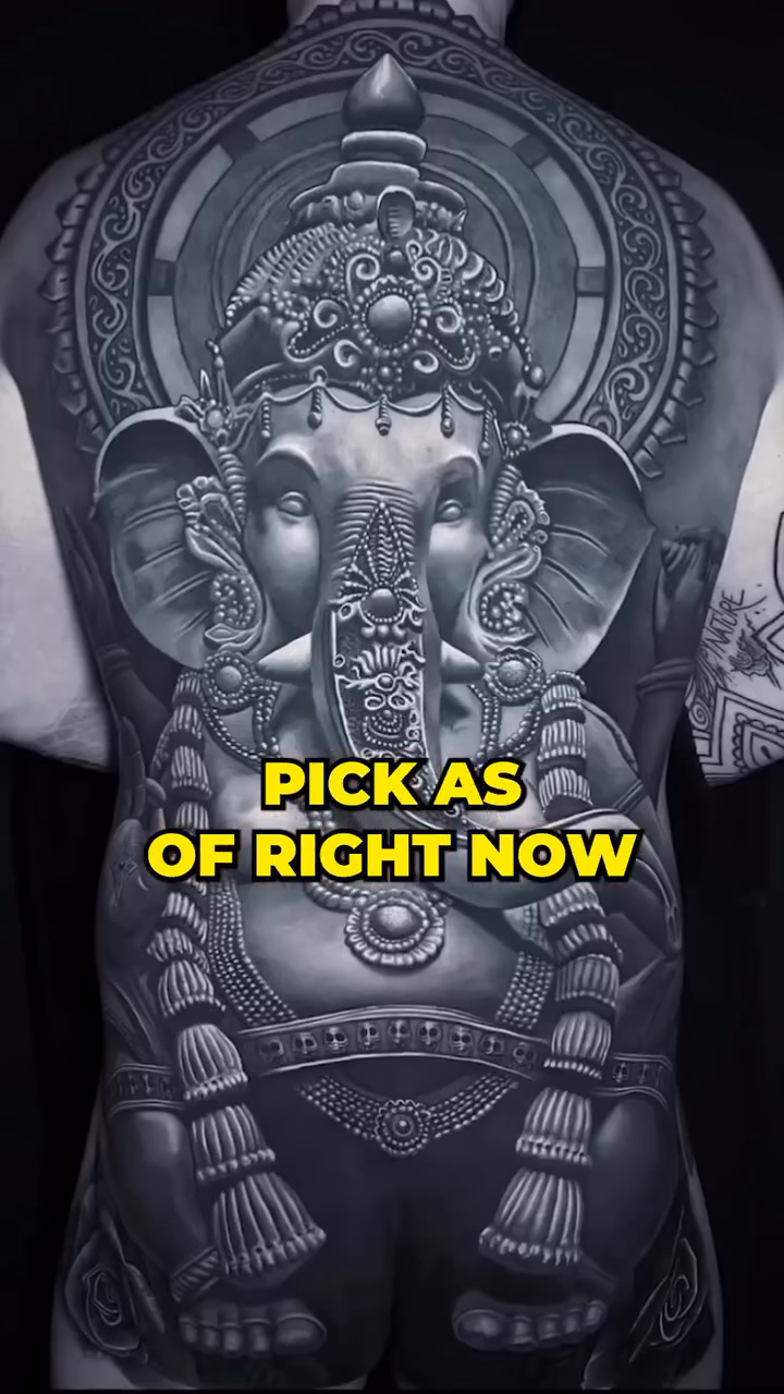 Ganesha tattoo realism tattoo by 𝒁𝒂𝒌 𝑷𝒆𝒓𝒓𝒚
