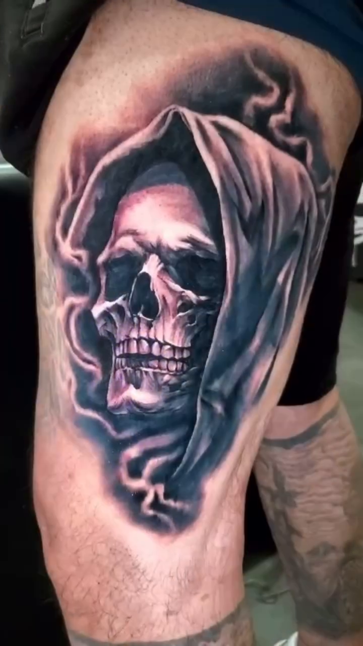 Tattoo by @nabiletorrestattoo — dark_realism, black_and_grey