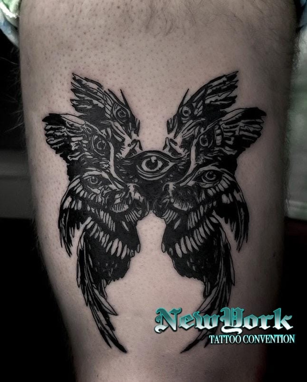 Tattoo by @blackworkbenz — black_and_grey