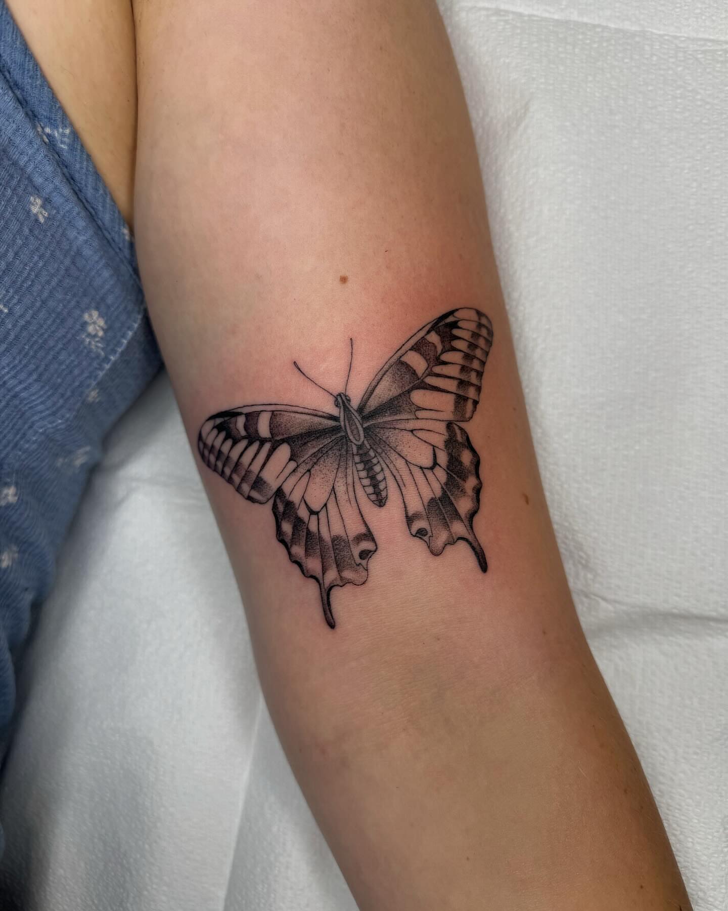 Tattoo by @mothmilk — dotwork, realism