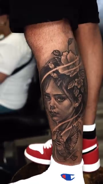 Tattoo by @felixxmtattoo — realism, black_and_grey