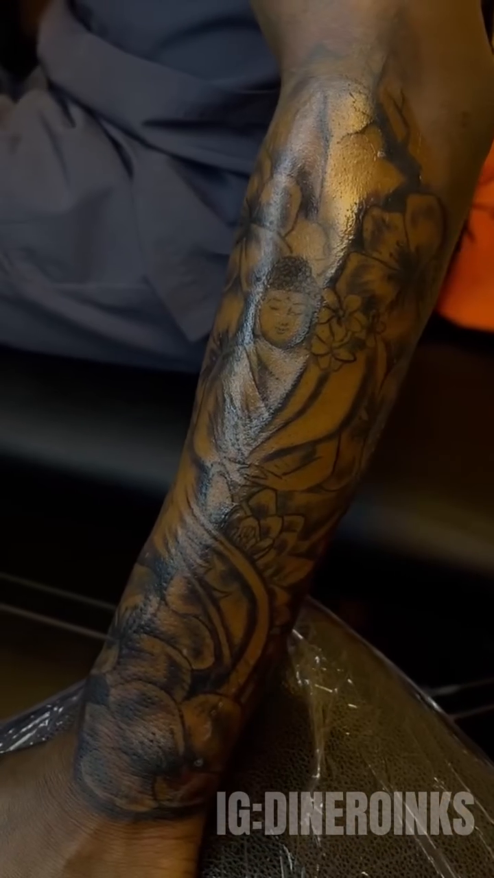 Dragon and koi japanese irezumi tattoo by Dinero Inks