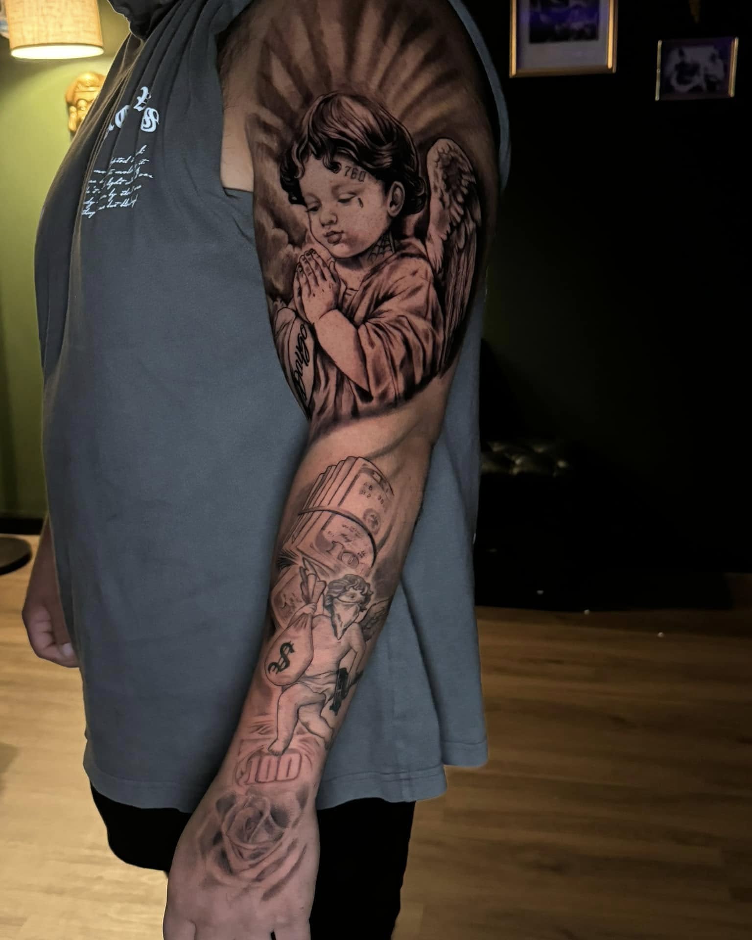 Tattoo by @beccactattoos — realism, black_and_grey