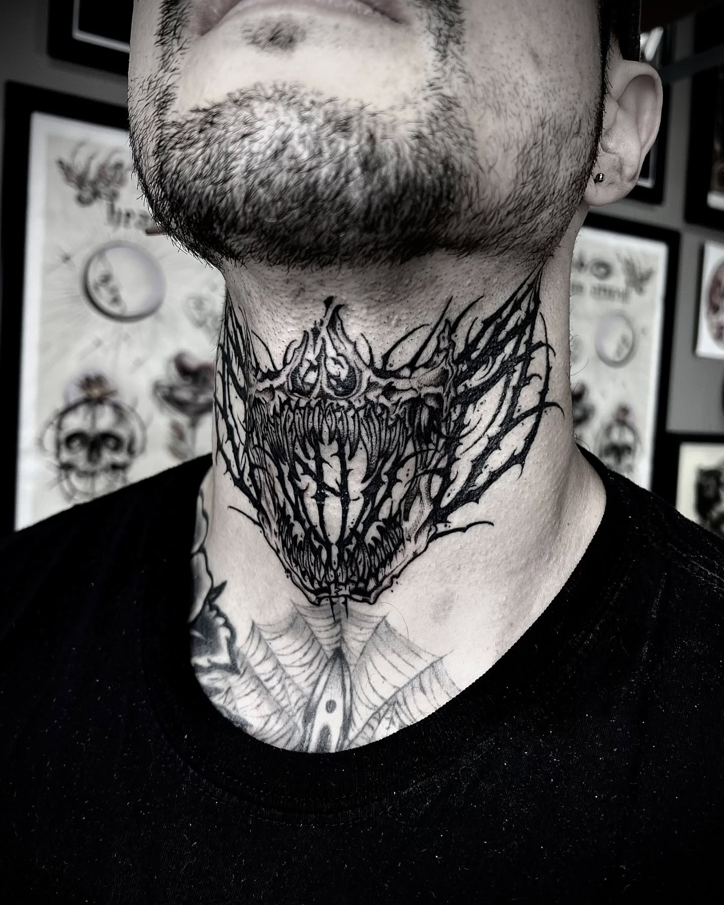 Tattoo by @lorenzotattoos — black_and_grey, dark_realism