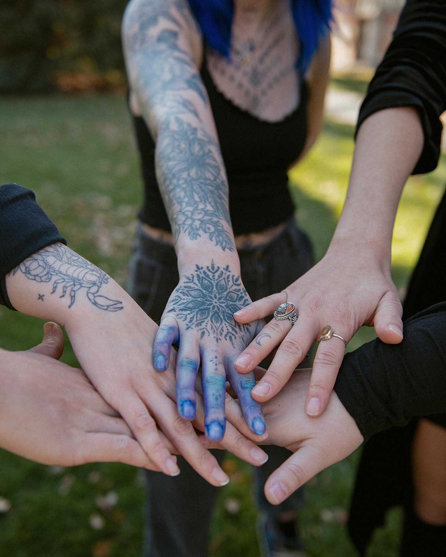 Snowflake dotwork tattoo on the hand by Krista - Tattoo Artist