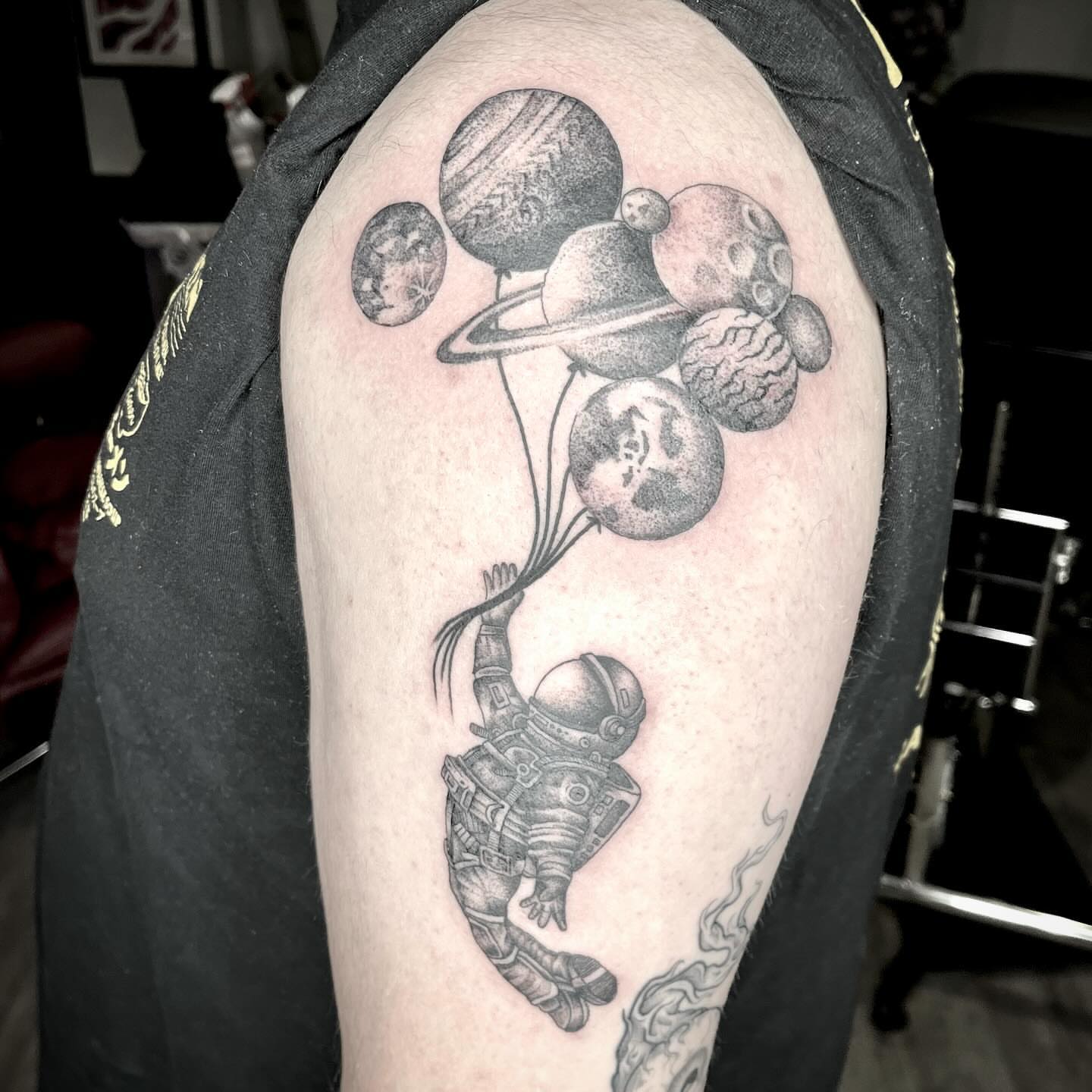 Tattoo by @amberntattoos — black_and_grey, realism