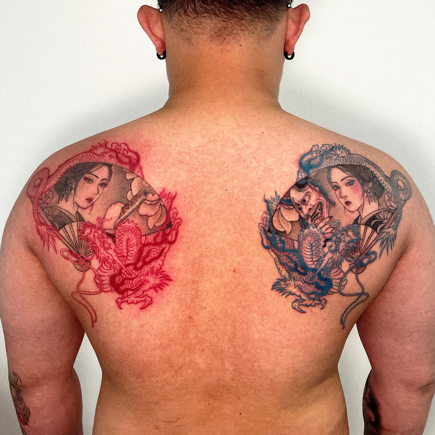 Tattoo by @migeon_tattoo — japanese_irezumi, dotwork
