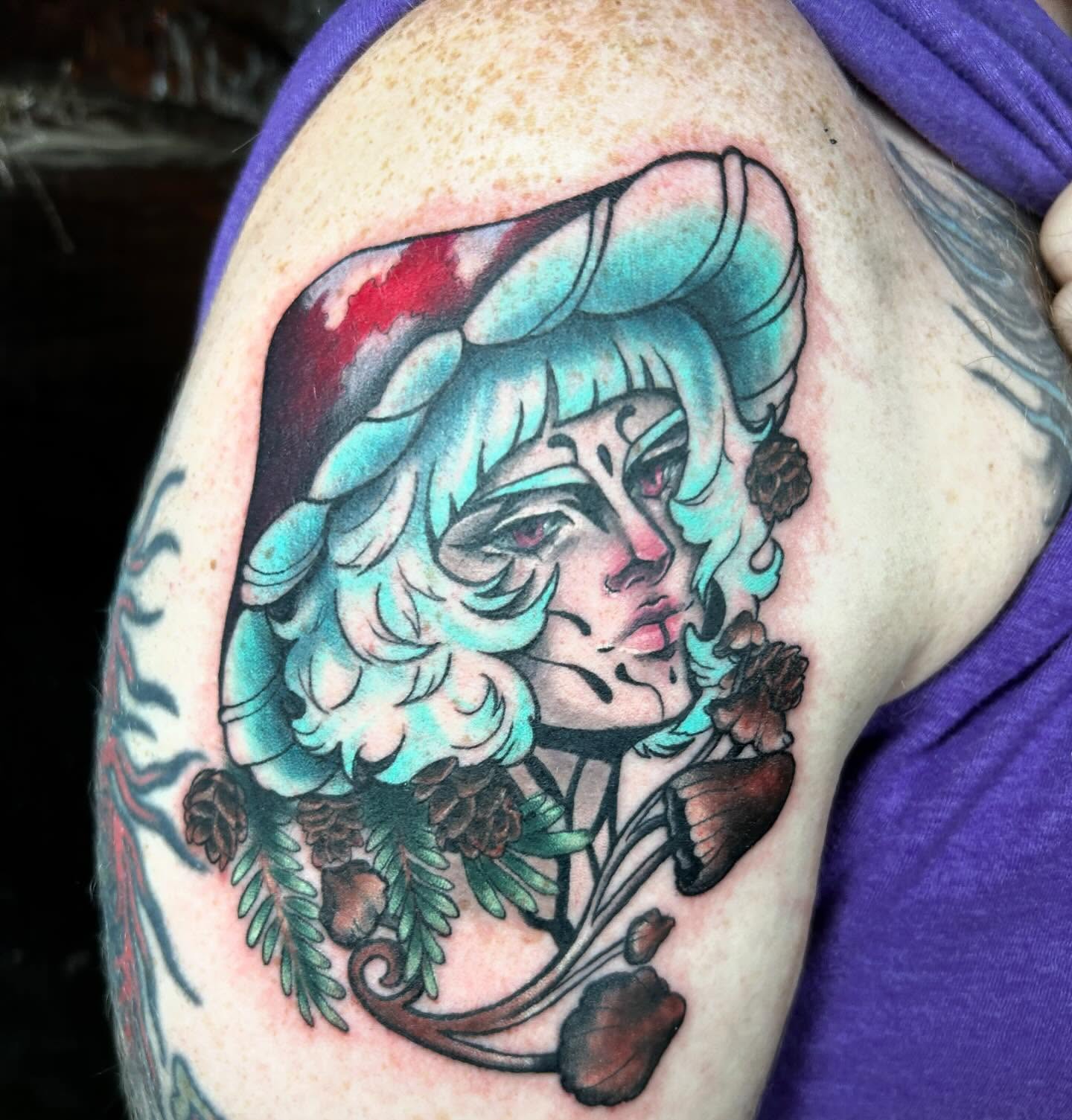Tattoo by @trashboattattoos — illustrative, anime