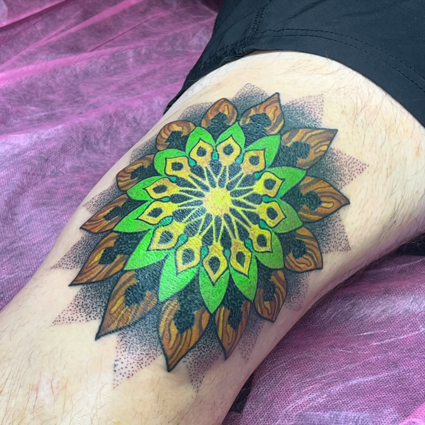 Tattoo by @bombaypainco — dotwork