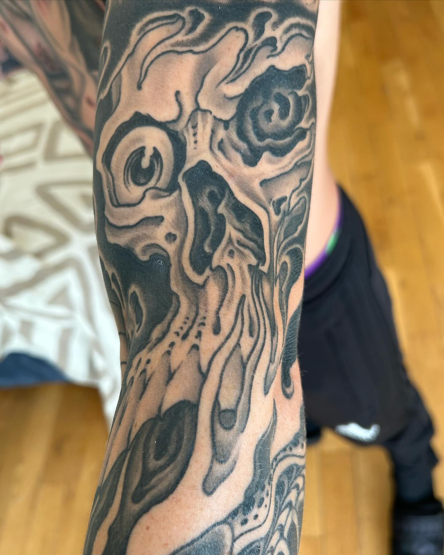 Tattoo by @craiggardyan — black_and_grey, surrealism