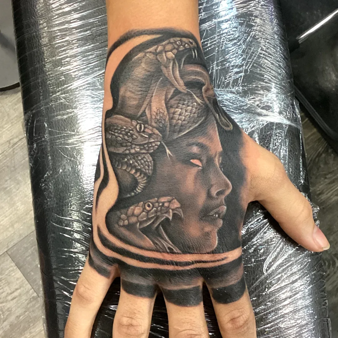 Tattoo by @crucible.ink — realism, dark_realism
