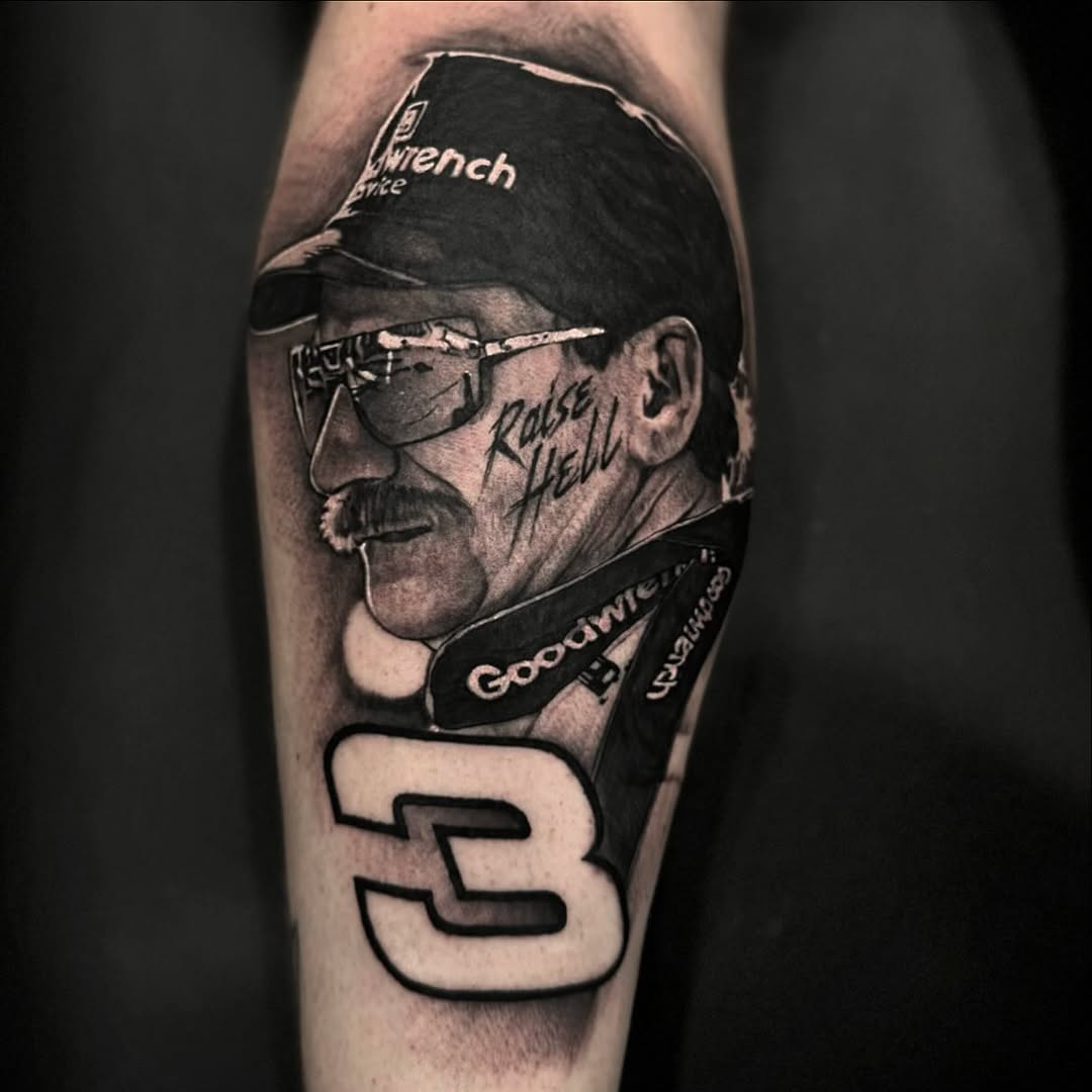 Tattoo by @tats_earnhardt — realism, black_and_grey