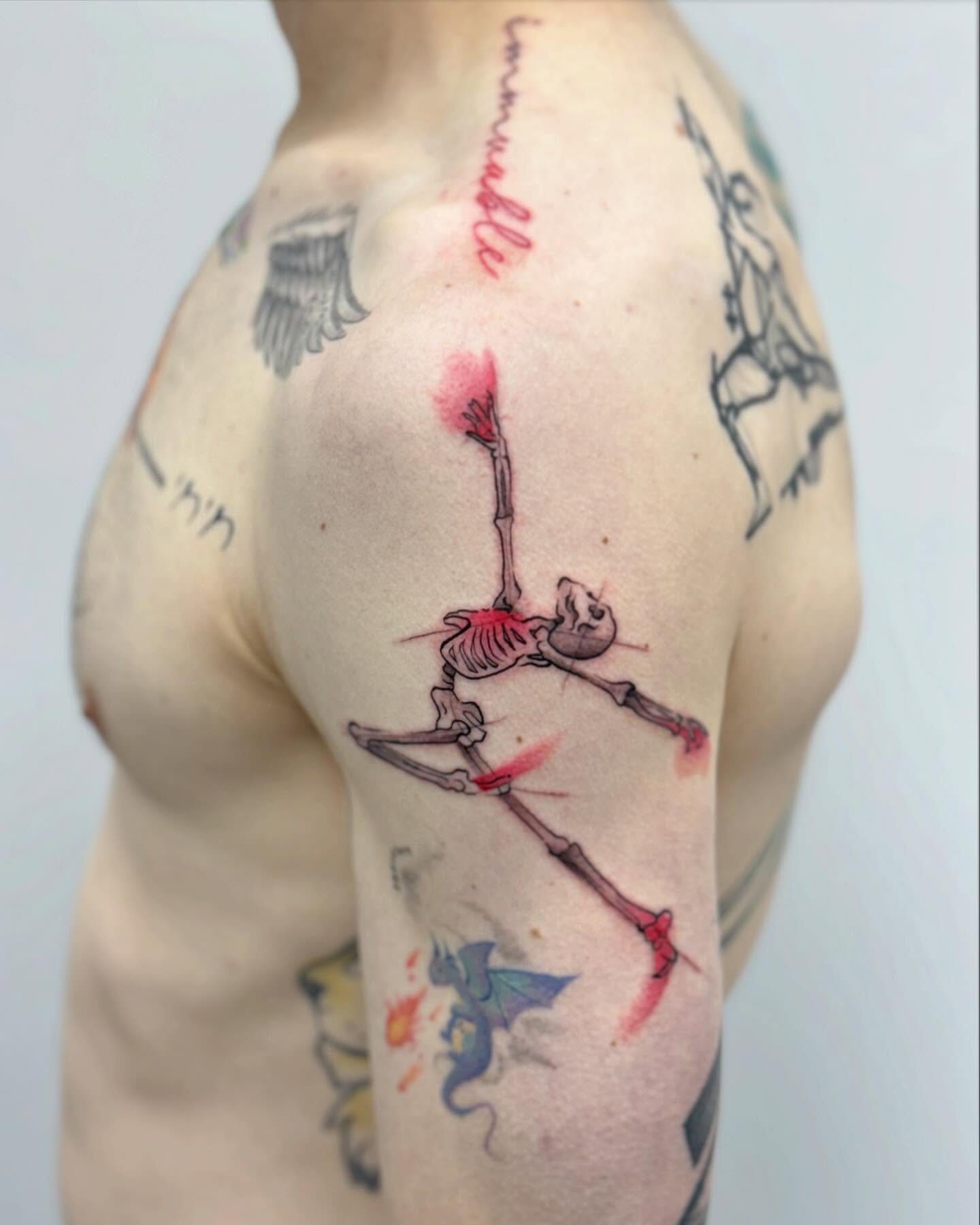 Tattoo by @georgiagreytattoos — watercolor, realism