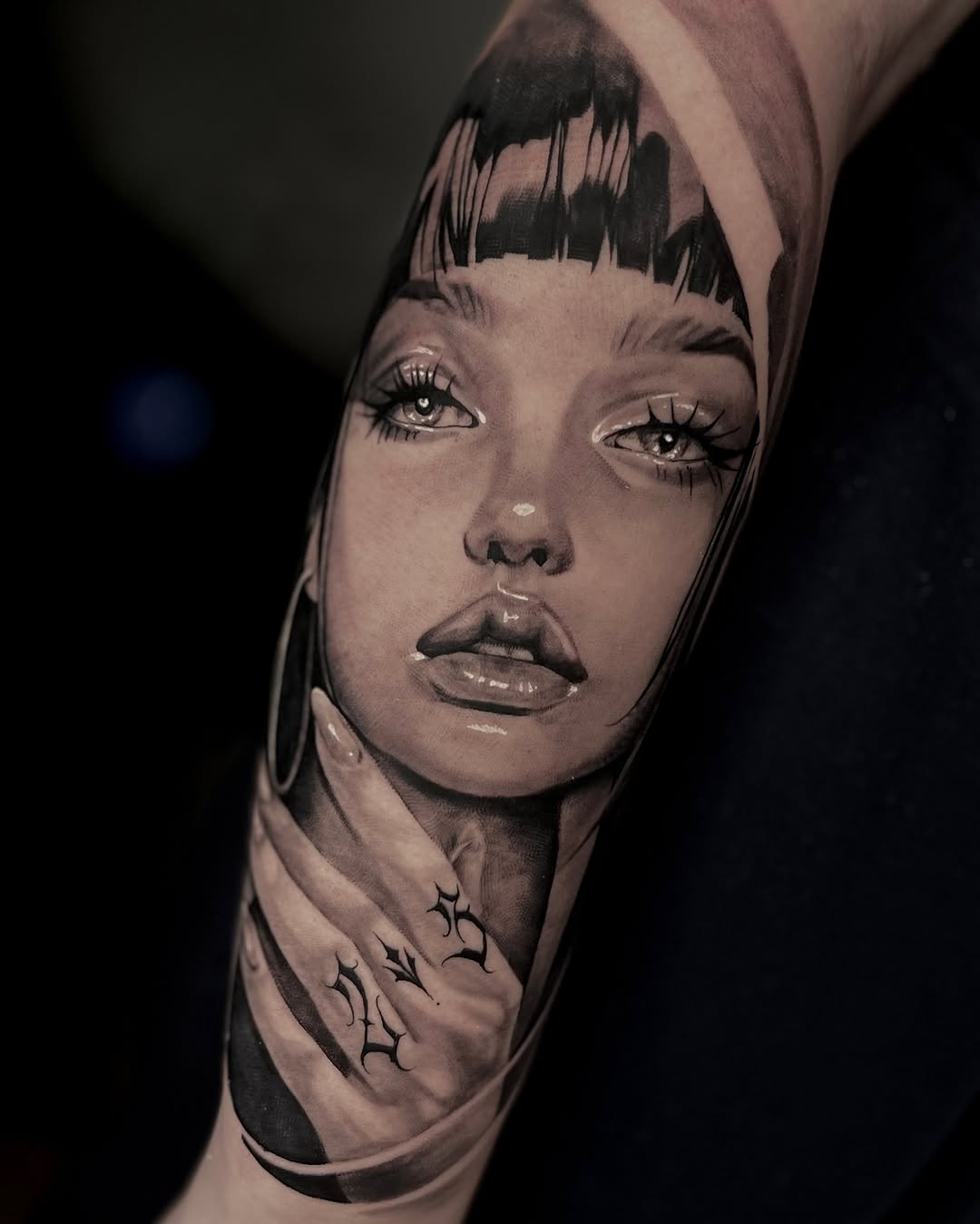 Tattoo by @monica.tattoos — realism, black_and_grey