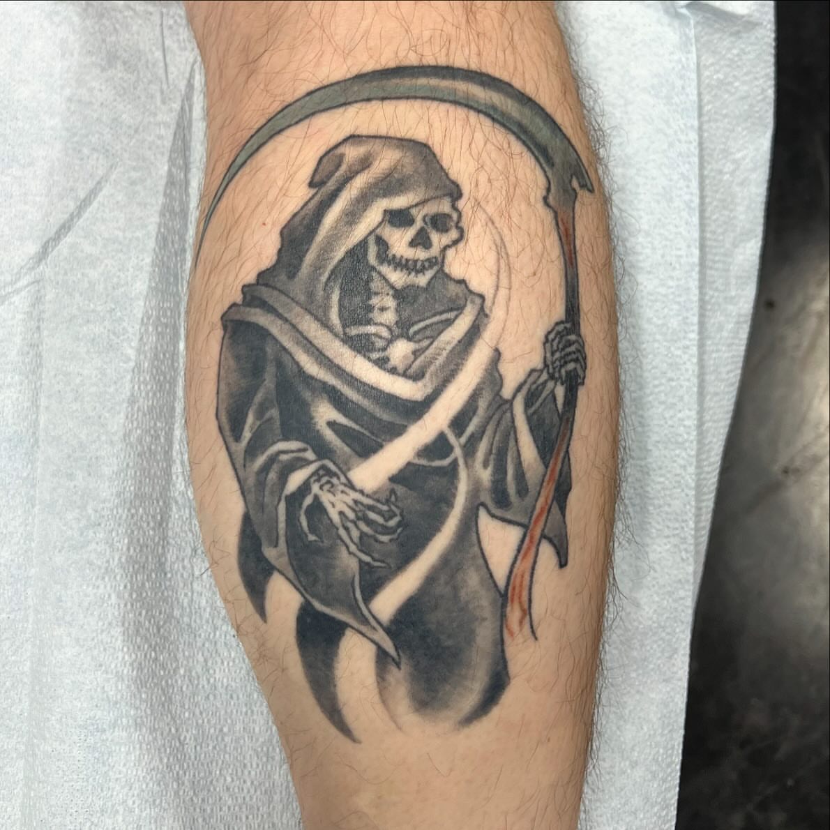 Tattoo by @christopher_vaughn_gay — black_and_grey