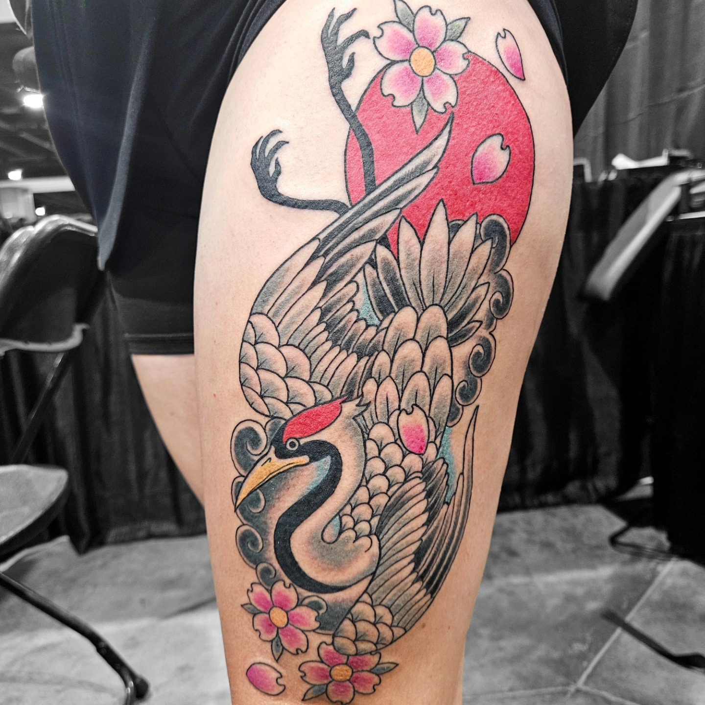 Tattoo by @ginnytattoo — american_traditional, japanese_irezumi