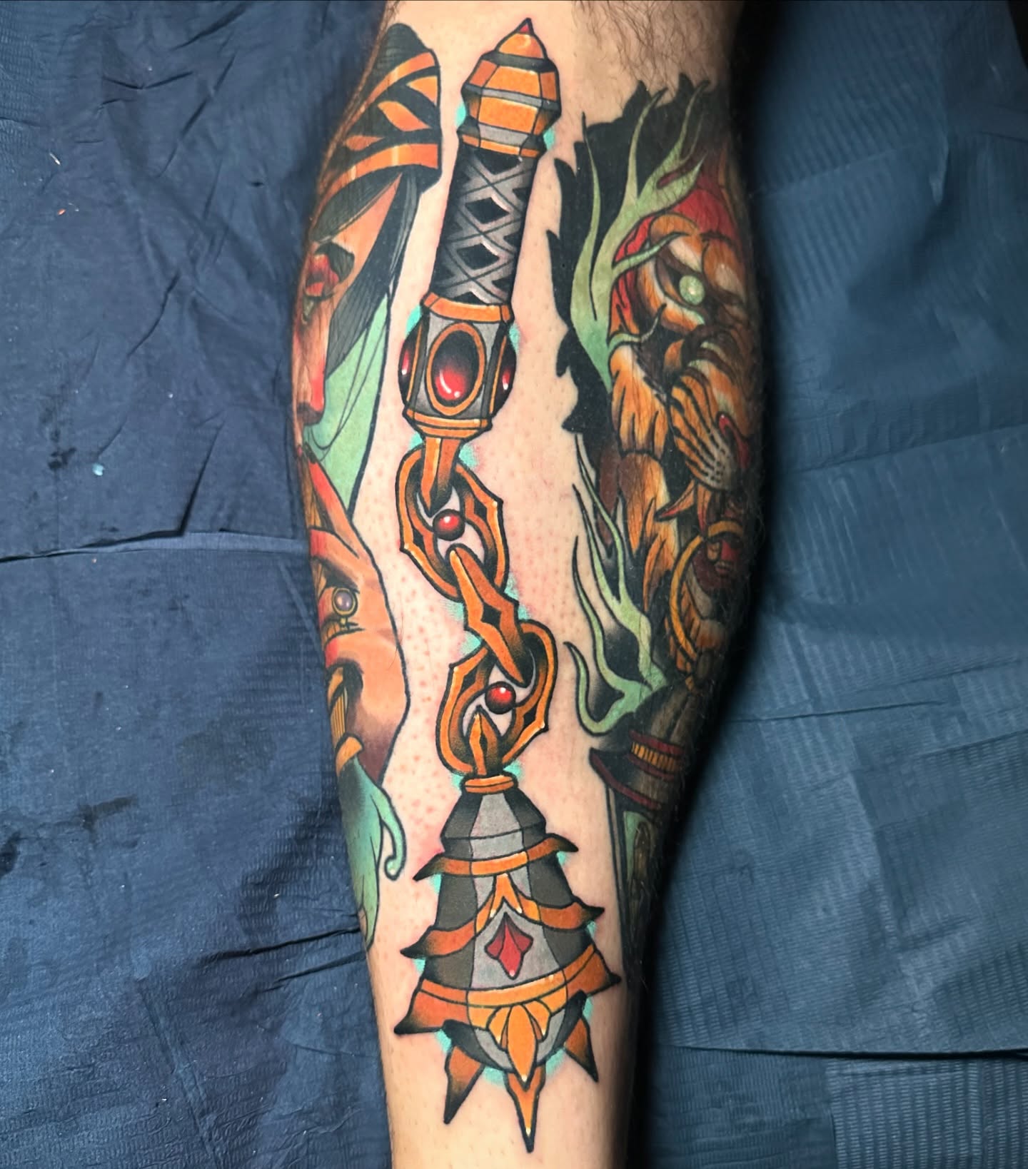 Tattoo by @mid_weston — american_traditional, geometric