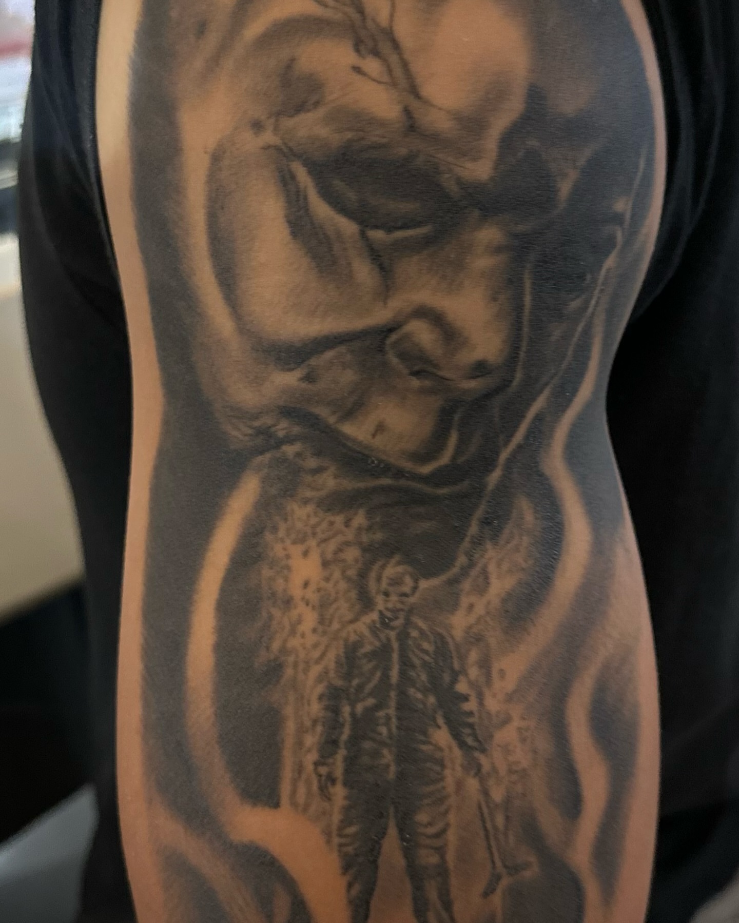 Tattoo by @trigger_tone — black_and_grey, realism