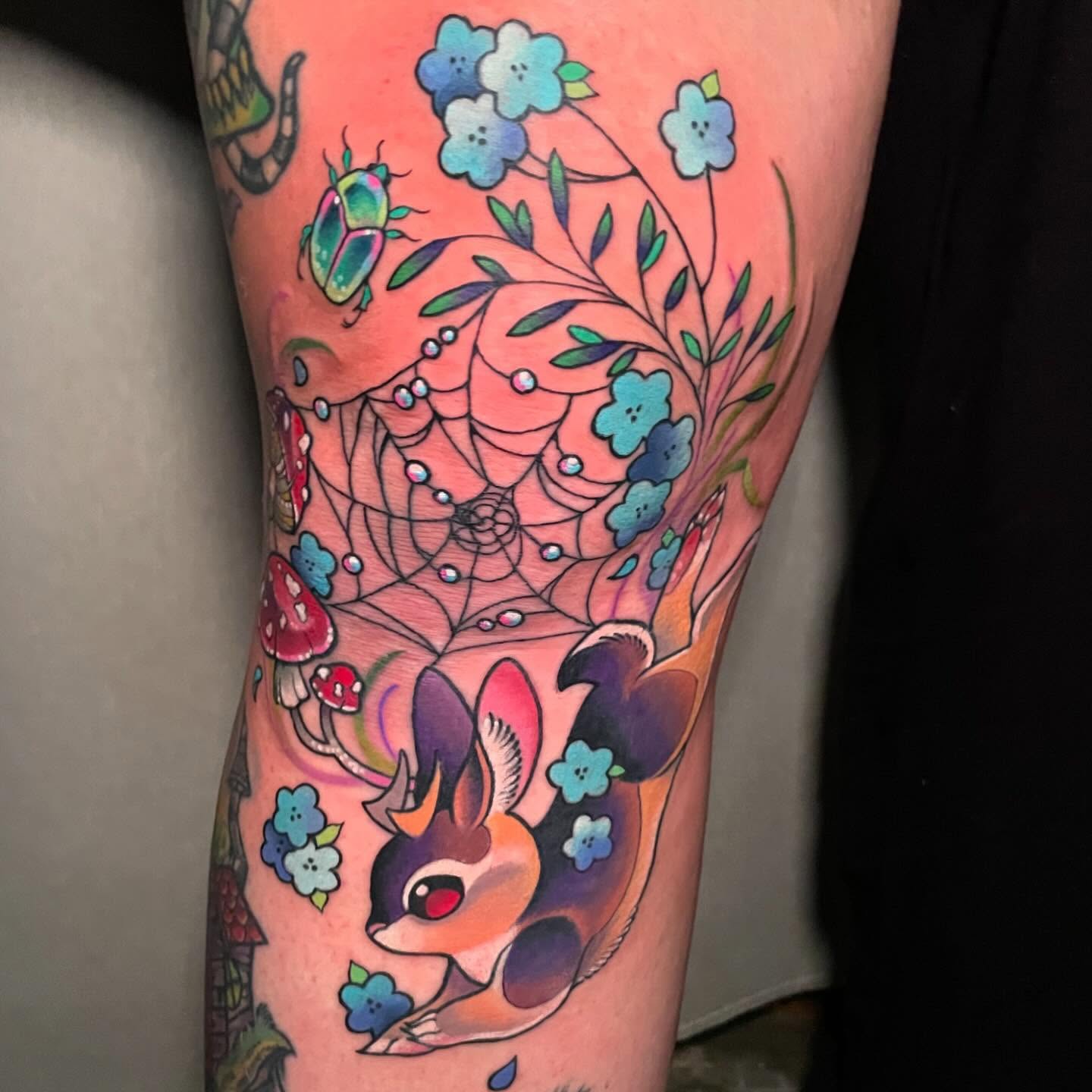 Forest creature dotwork tattoo on the forearm by ππΈππππ π΅ππππππ
