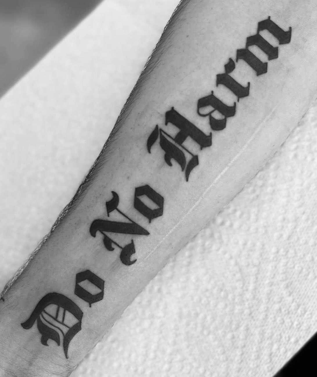 Tattoo by @theclovengnome — lettering_script