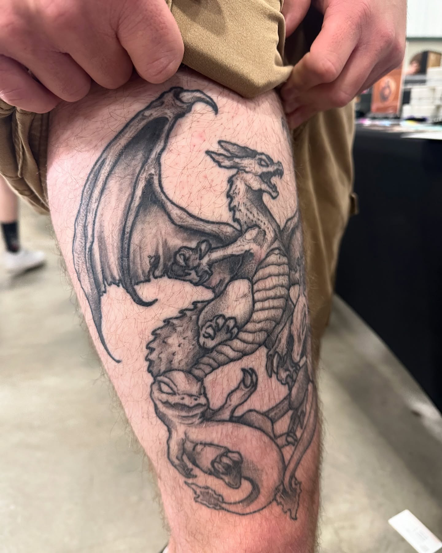 Tattoo by @carnivorousfx — black_and_grey