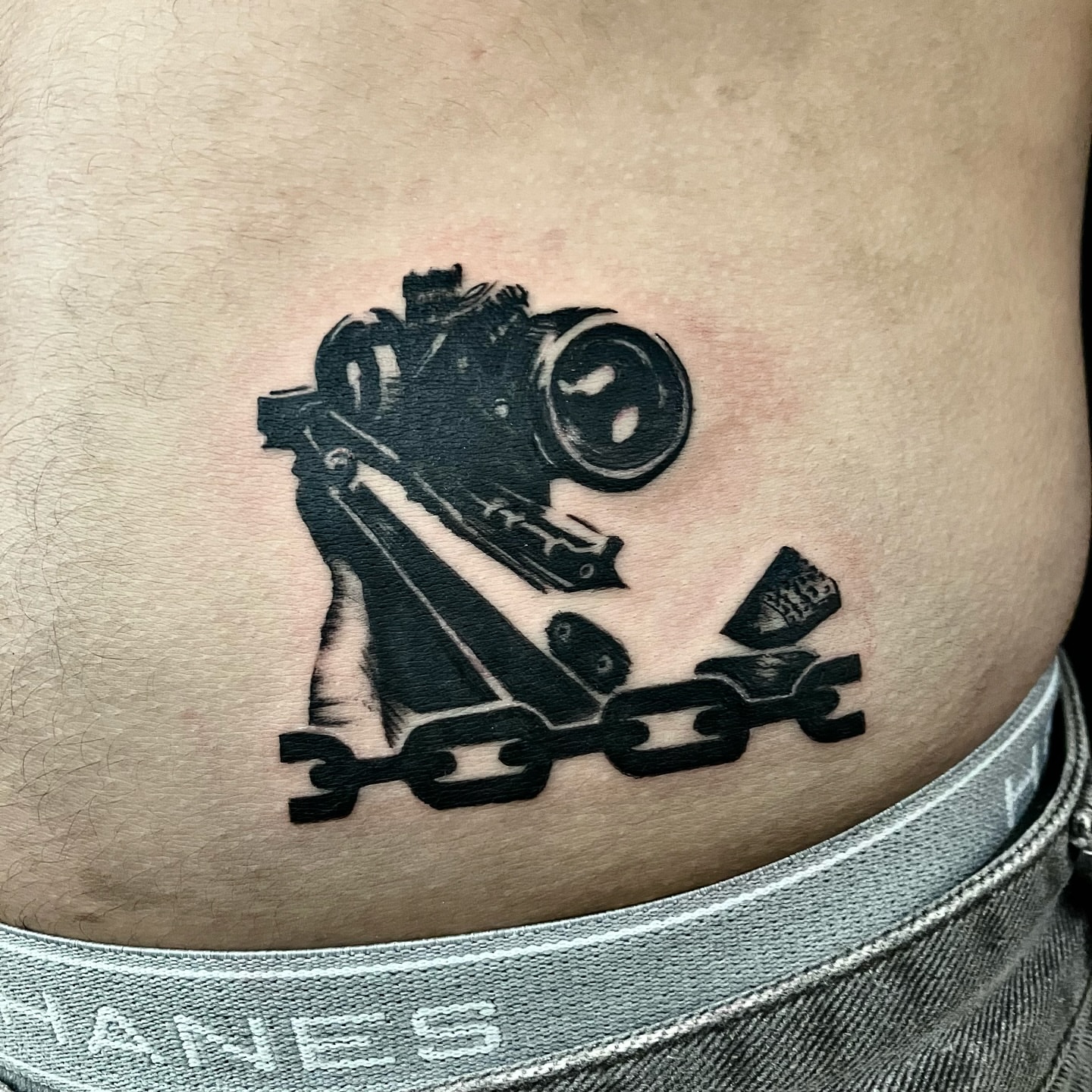 Tattoo by @stee_tt — black_and_grey