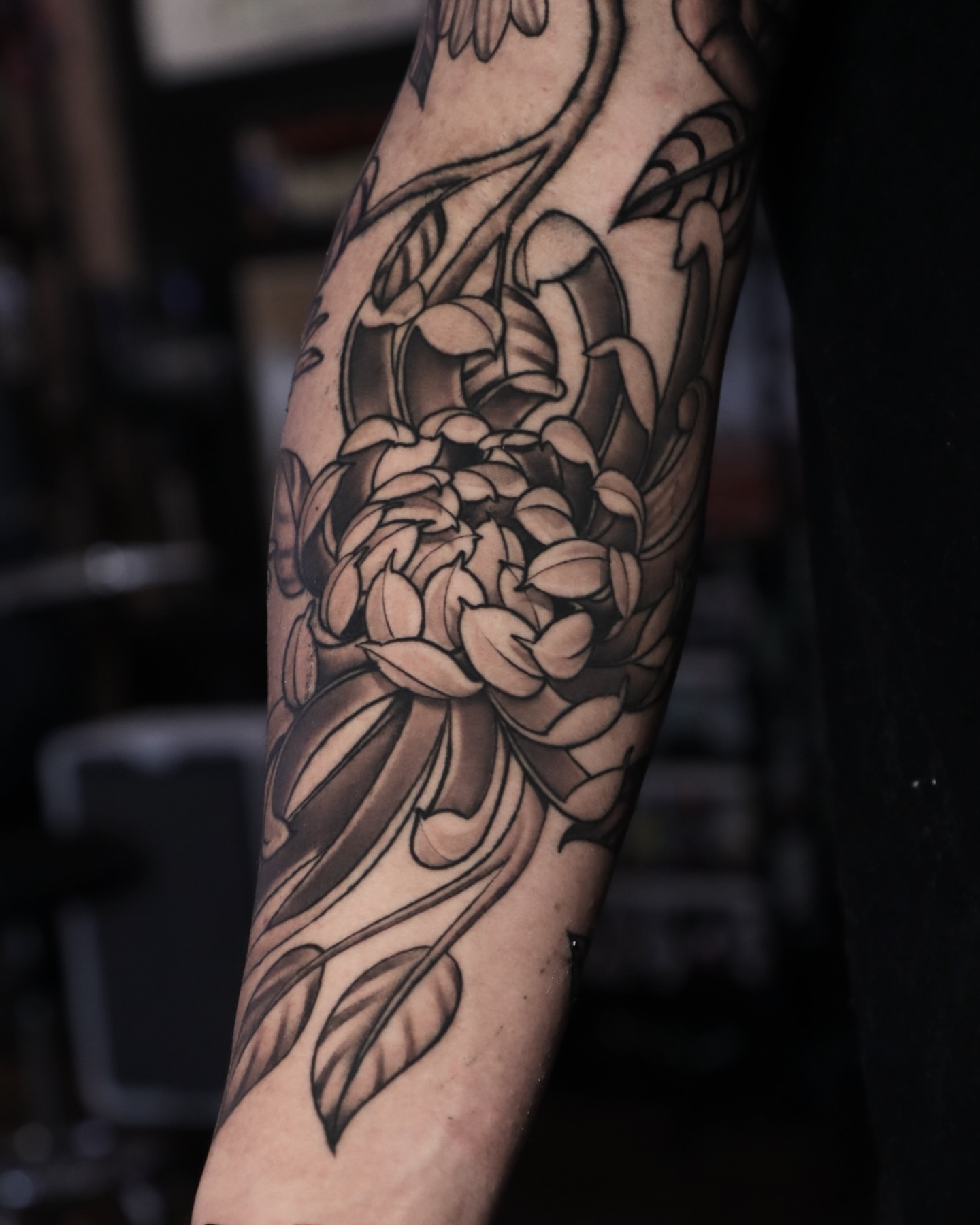 Tattoo by @romaytheart — black_and_grey