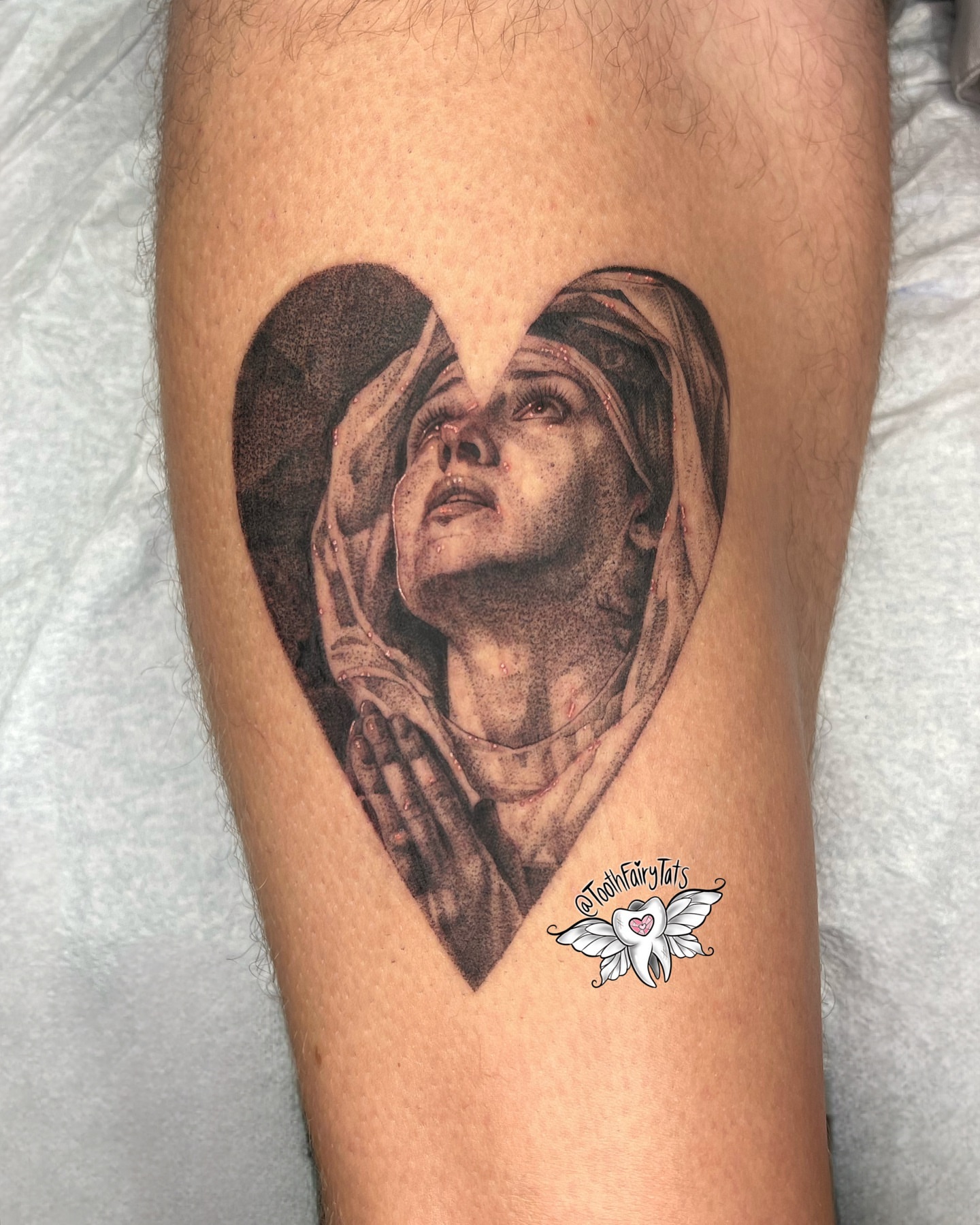 Tattoo by @toothfairytats — dotwork, realism