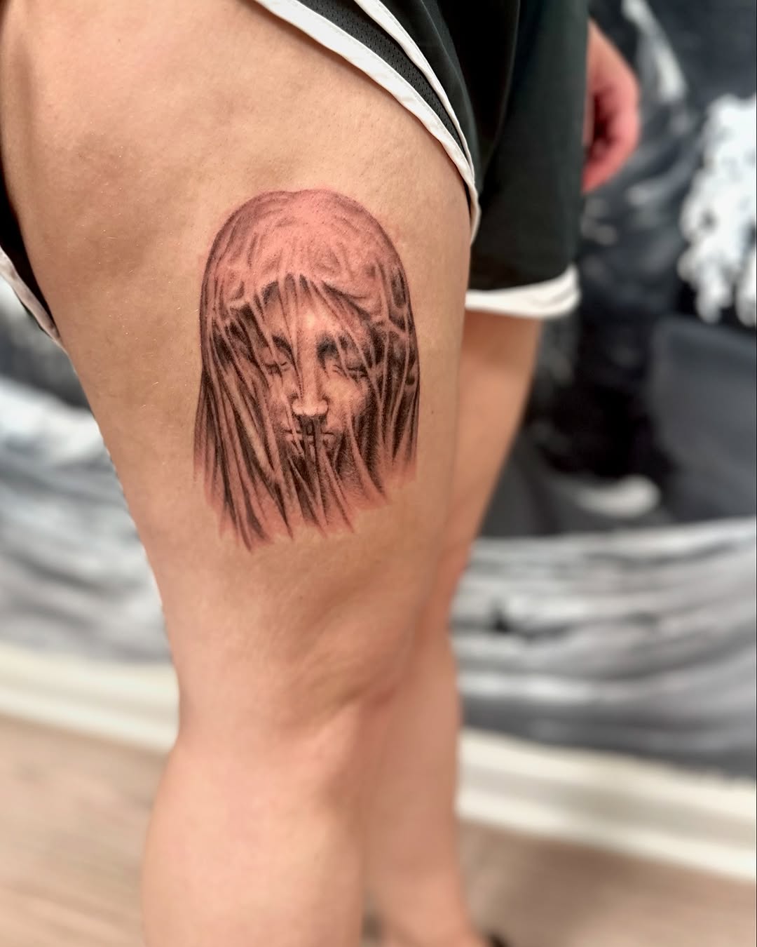 Tattoo by @roxotattoos — realism, black_and_grey