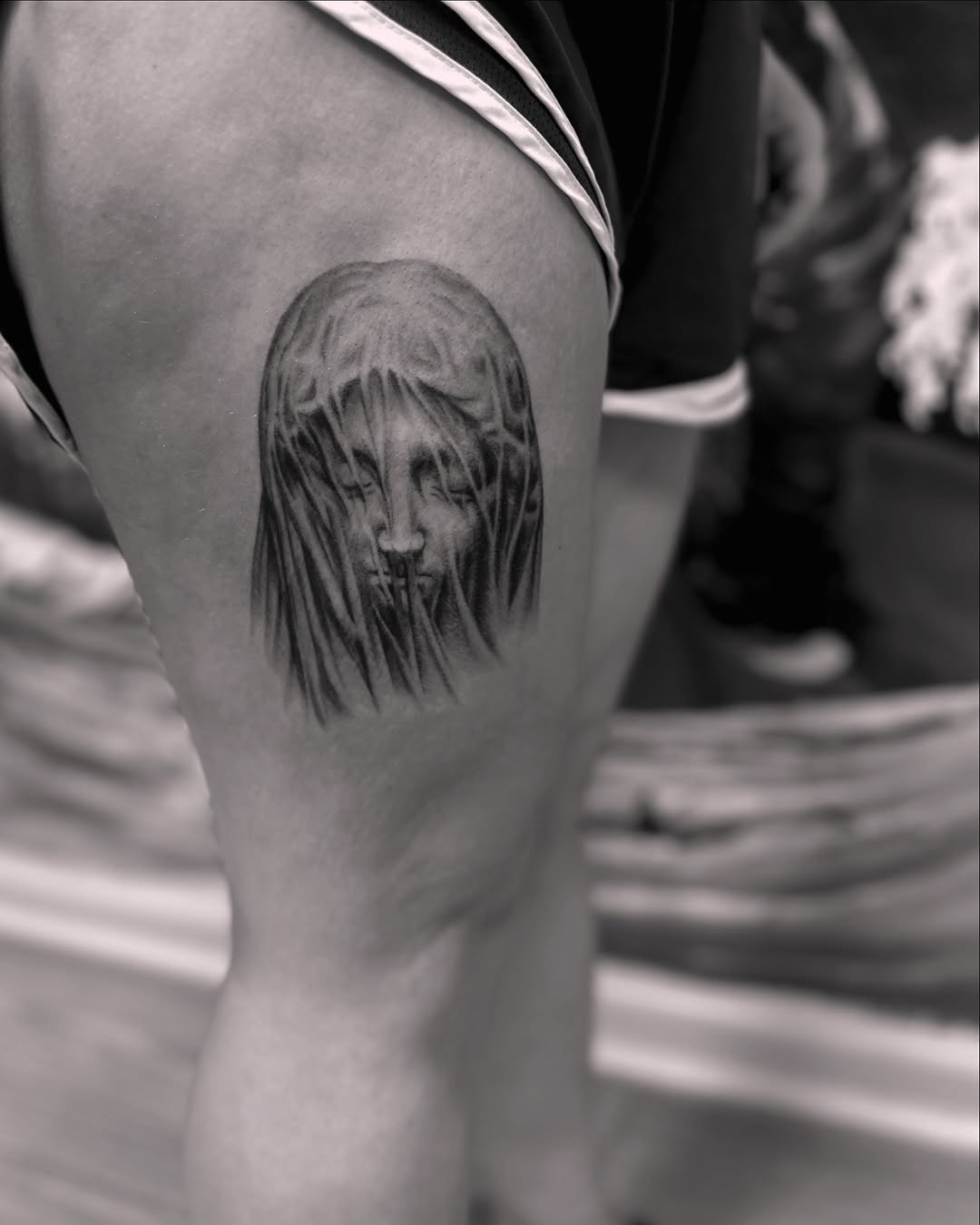 Tattoo by @roxotattoos — black_and_grey, realism