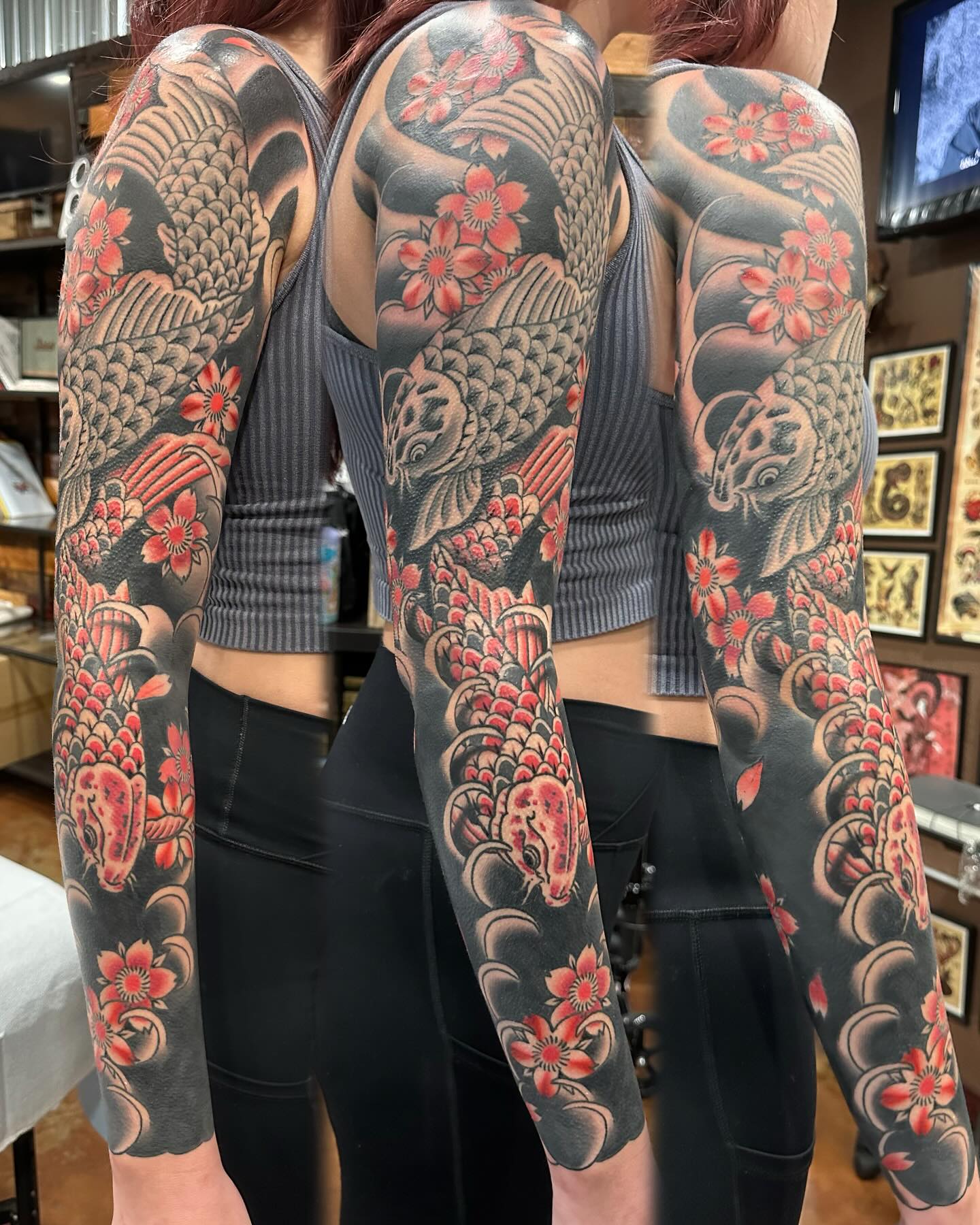 Tattoo by @sailorsushi_ — japanese_irezumi, black_and_grey