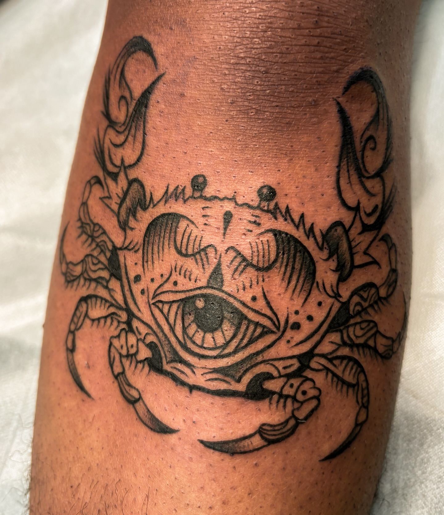 Monster black and grey tattoo on the forearm by ✿ Desiree Gawle ✿