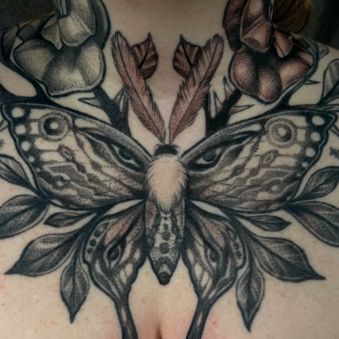 Tattoo by @judes_draws — black_and_grey, dotwork