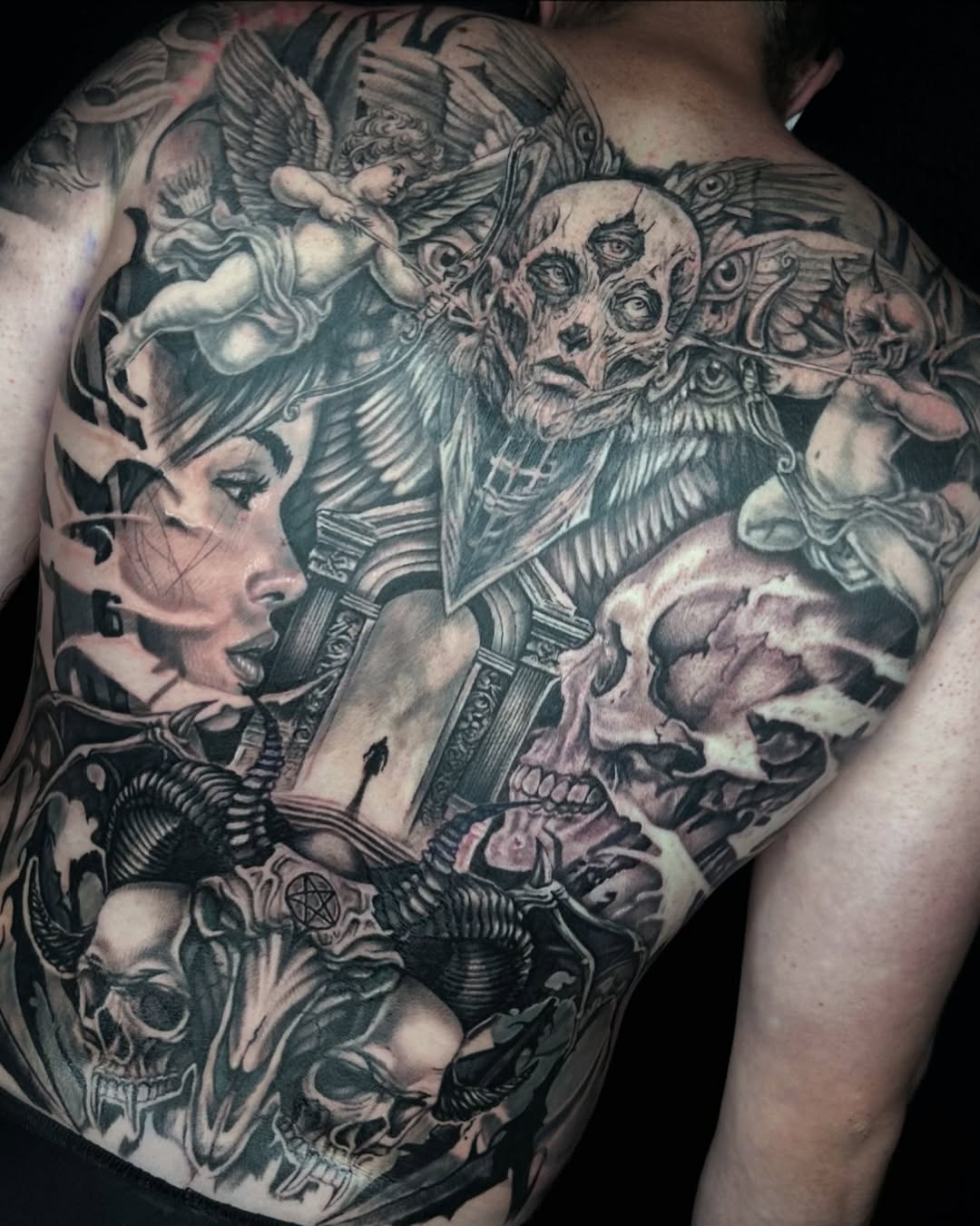 Tattoo by @tatsbyalia — dark_realism, black_and_grey