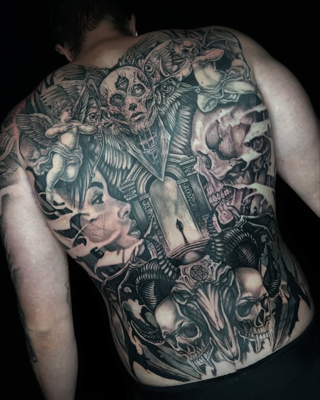 Tattoo by @tatsbyalia — dark_realism, black_and_grey