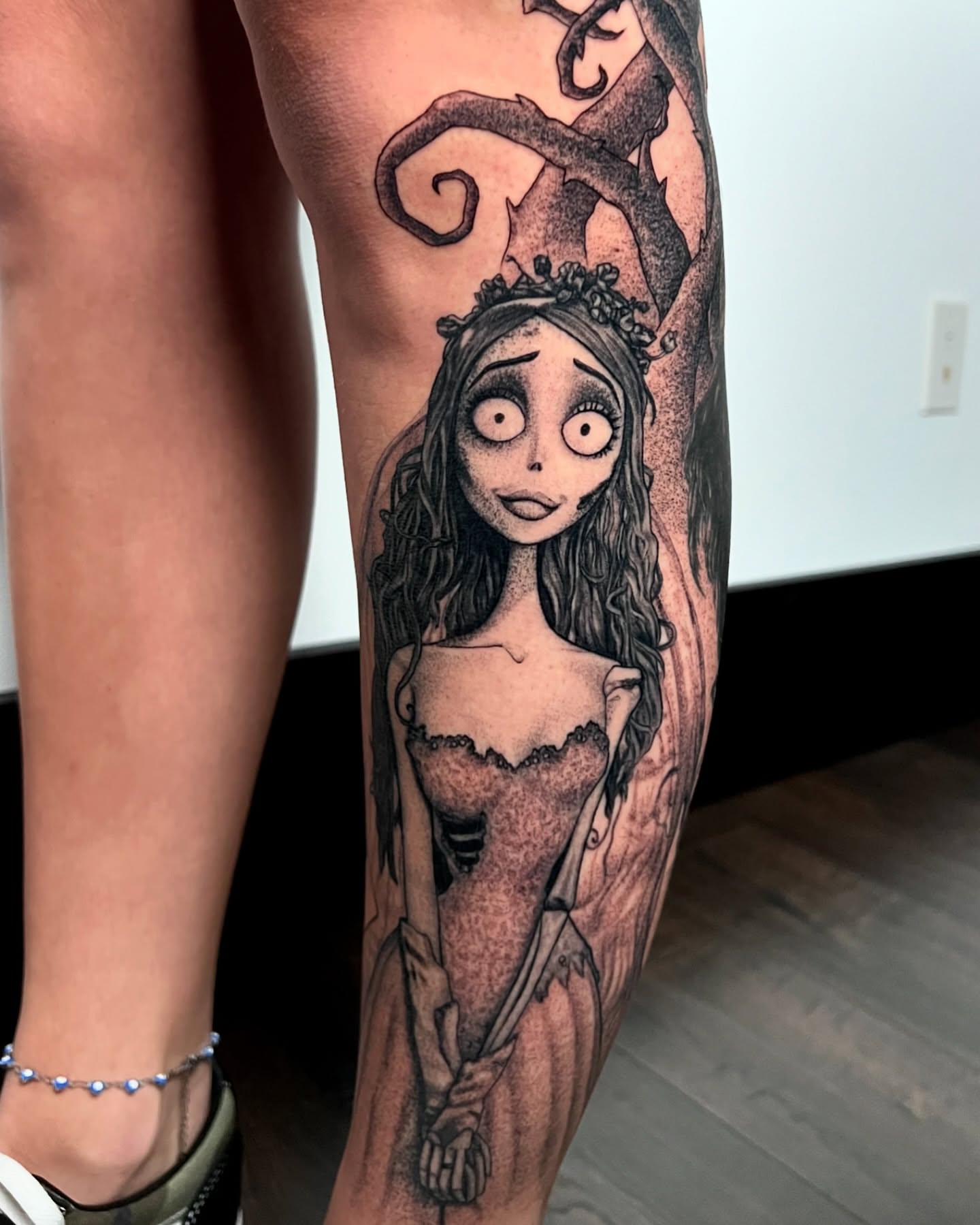 Corpse Bride realism tattoo on the forearm by Kitty
